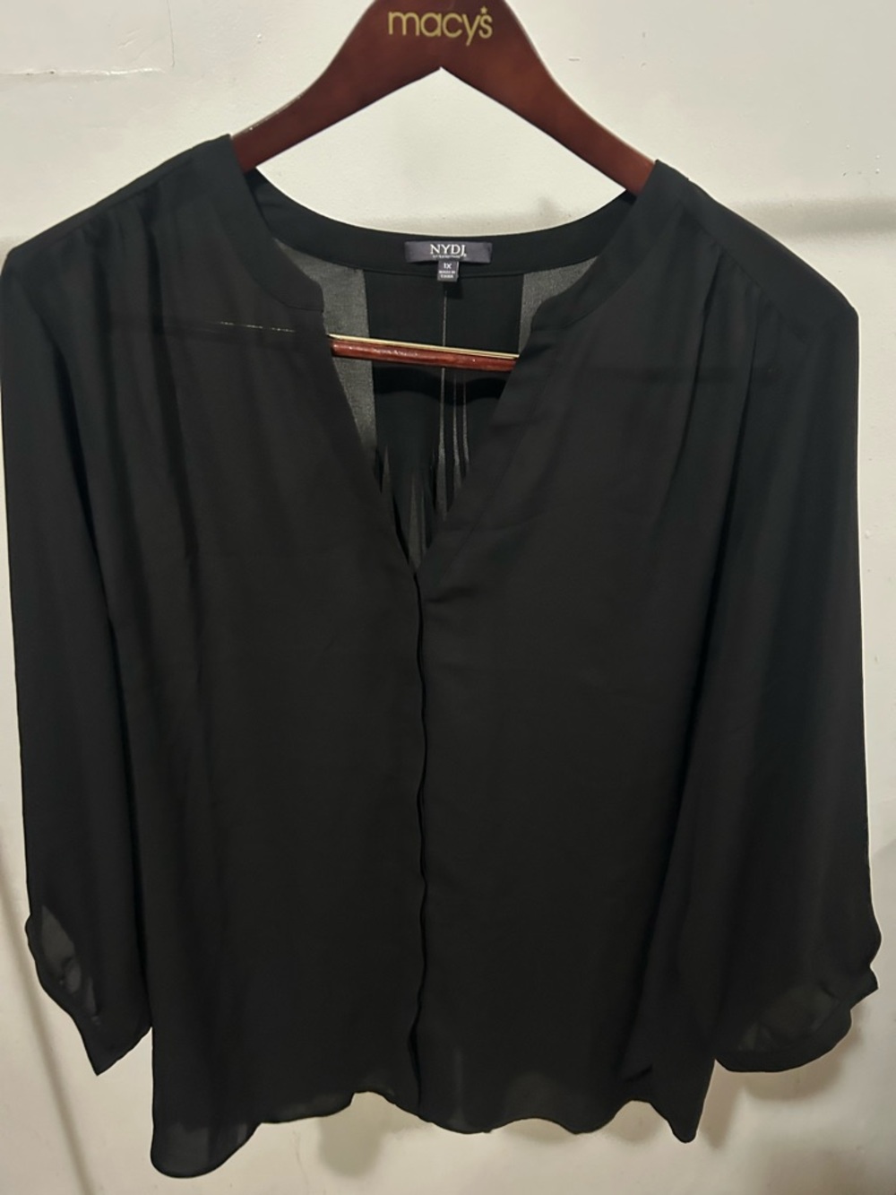 NYDJ V-Neck Women's Pintuck Blouse
